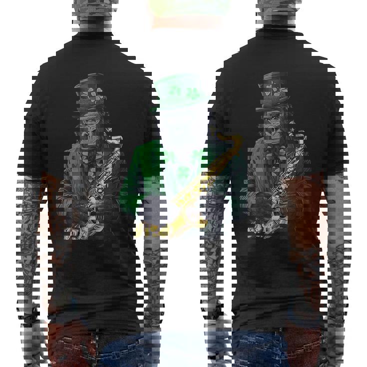 聖パトリックの日 ゴリラサックス メンズTシャツ バックプリント