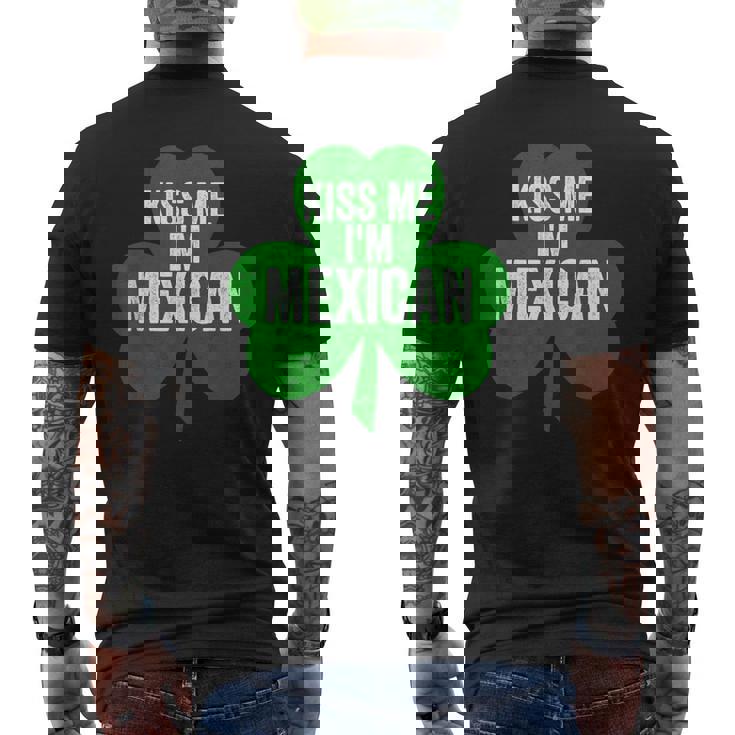 聖パトリックデー 面白いギフト Kiss Me I'm Mexican メンズTシャツ バックプリント