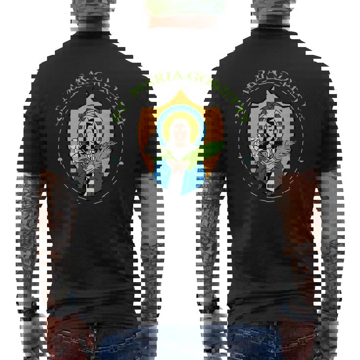 聖マリア・ゴレッティ リリー・セインツ カトリック ガールズ ピュリティ メンズTシャツ バックプリント