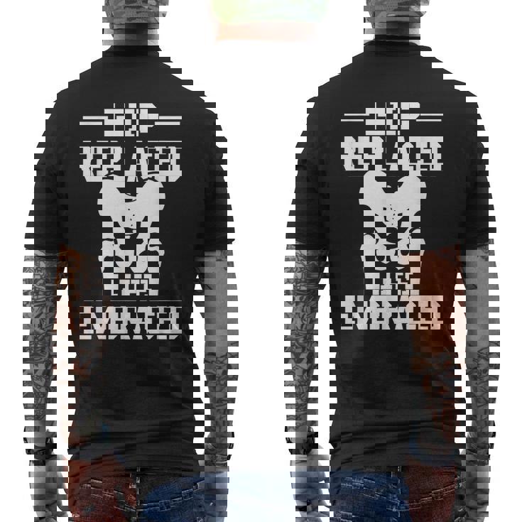 股関節置換術を受け入れた人生 股関節置換手術 メンズTシャツ バックプリント