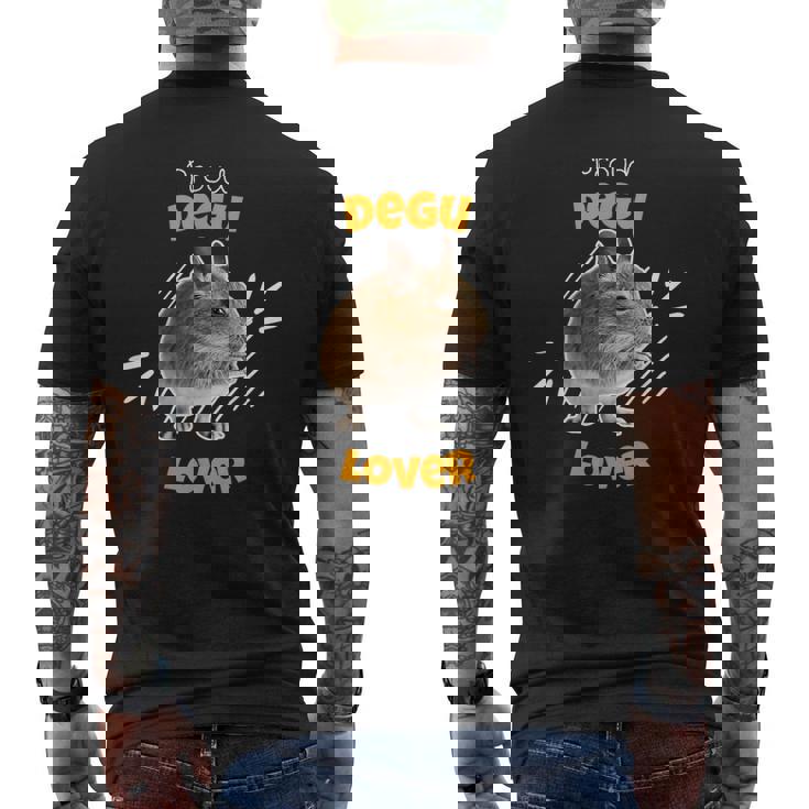 自慢のデグー好き メンズTシャツ バックプリント