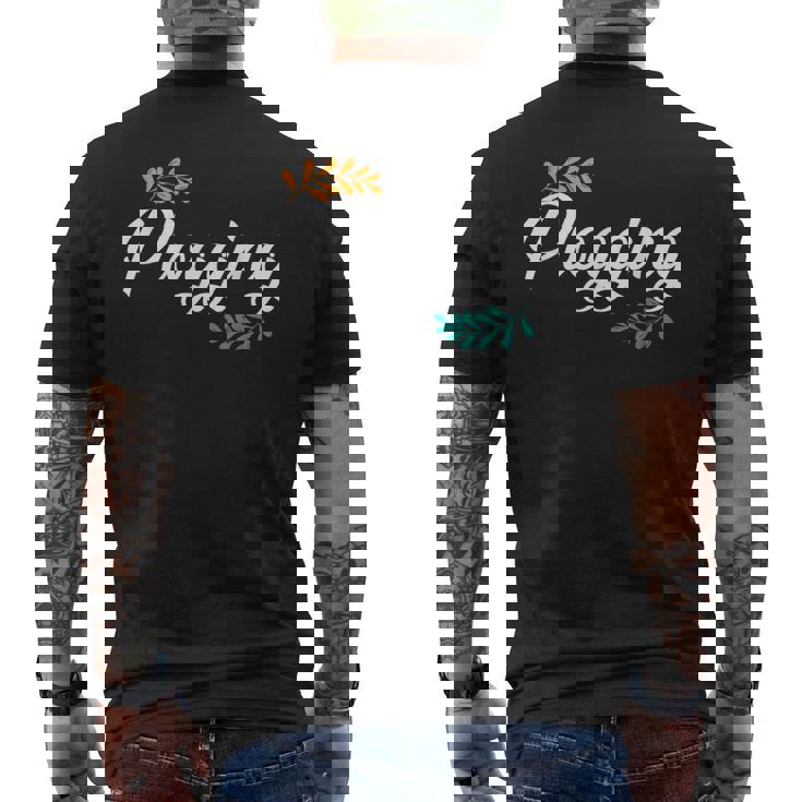 自然と環境のプログ メンズTシャツ バックプリント