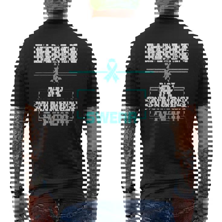 自発的に誓う可能性があります トゥレット症候群啓発 メンズTシャツ バックプリント