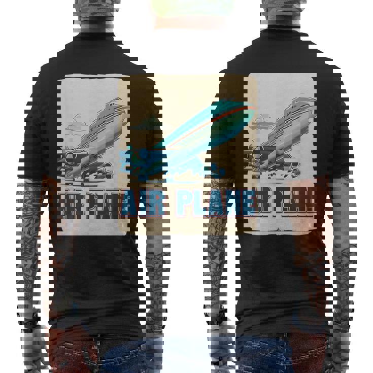 航空機愛好家のためのクールな旅客機飛行機コスチューム。 メンズTシャツ バックプリント