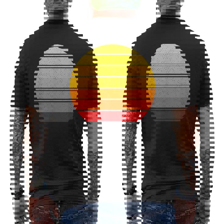 色の縞模様 メンズTシャツ バックプリント