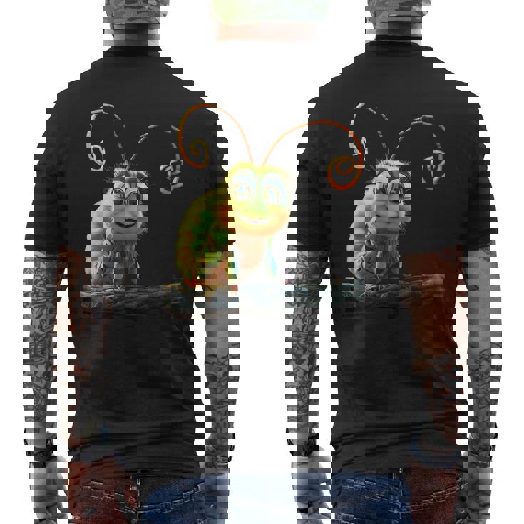 芋虫 面白い芋虫甘い緑の芋虫 メンズTシャツ バックプリント