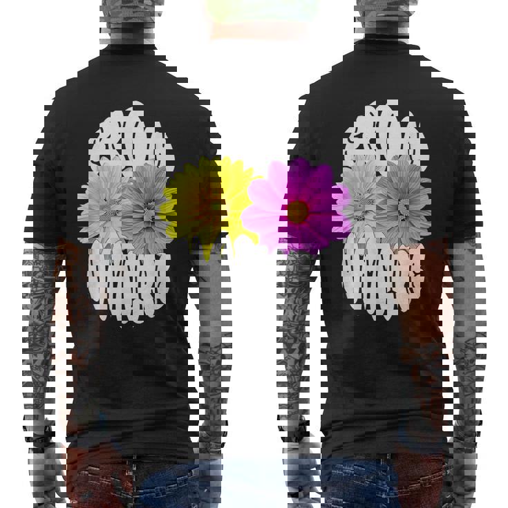 花 可愛い 自然からの贈り物 From Natre メンズTシャツ バックプリント