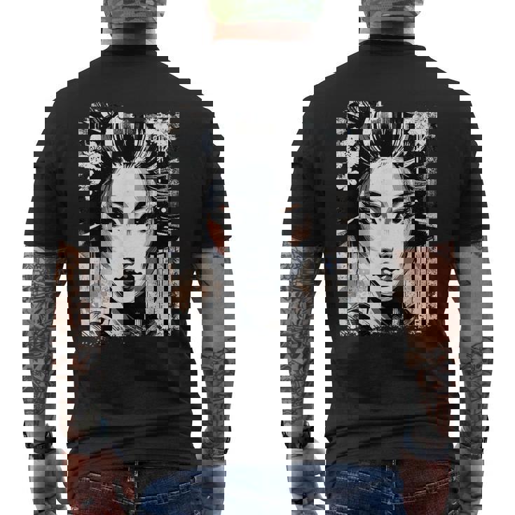 芸者ヴィンテージ メンズTシャツ バックプリント