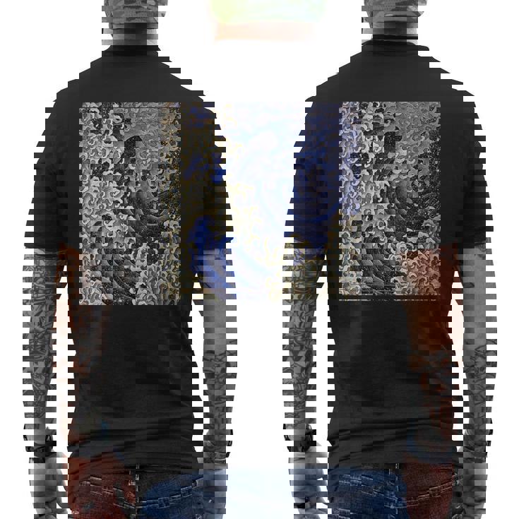 葛飾北斎 男波 メンズTシャツ バックプリント
