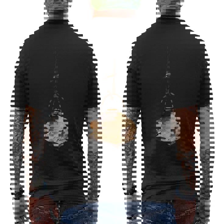 葛飾北斎作 たぬき メンズTシャツ バックプリント