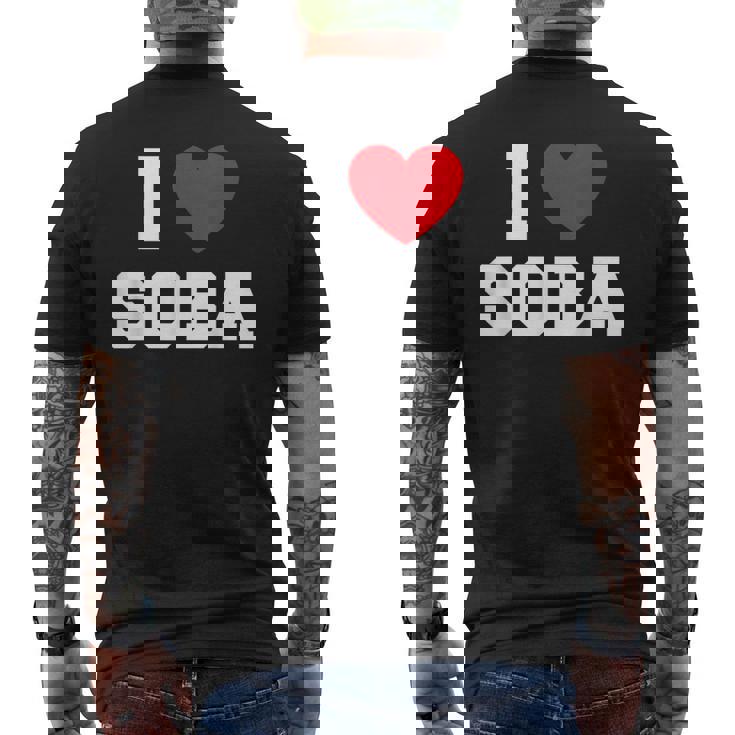 蕎麦大好き メンズTシャツ バックプリント