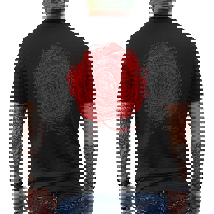 薔薇 花 メンズ レディース 半袖 ロック おしゃれ かっこいい ワイルド 大きいサイズ プリント 黒 ローザス メンズTシャツ バックプリント