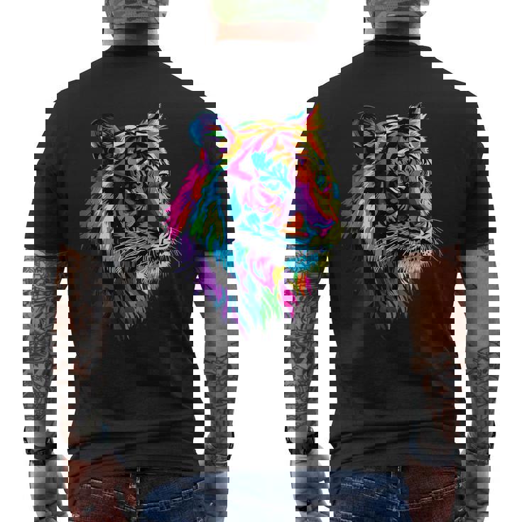 虎 大型猫 野生動物 虎 猫好き かわいい虎 メンズTシャツ バックプリント