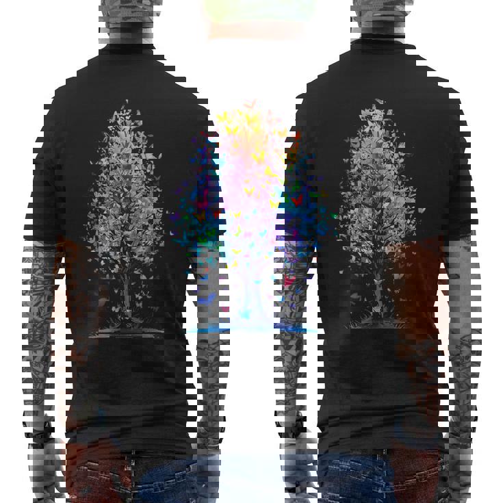 蝶の木の美学 蝶々 美しい美学 メンズTシャツ バックプリント