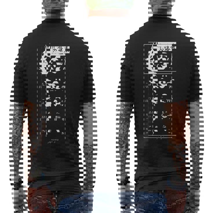 視力検査 おもしろ デザイン リス メンズTシャツ バックプリント