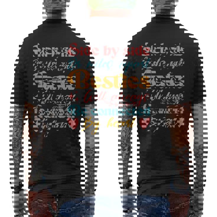 親友はいつも心でつながっています メンズTシャツ バックプリント