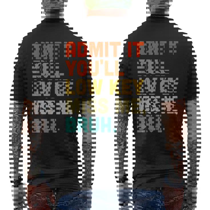 認めてくれよ控えめなミス・ミー・ブラッシュ・ファニー・ブラシ・ティーチャー メンズTシャツ バックプリント