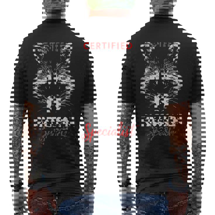 認定たぬきスペシャリスト メンズTシャツ バックプリント