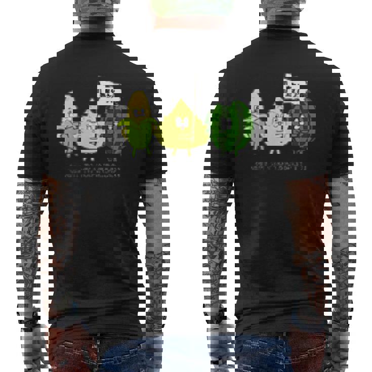 豊作 野菜 畑 農作業 農家 ロマネスコ メンズTシャツ バックプリント