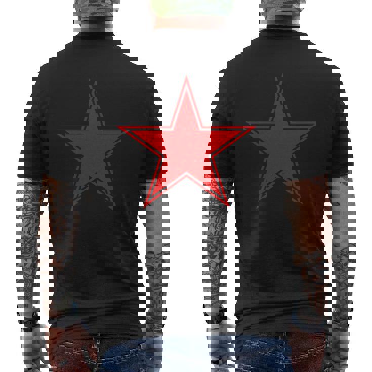 赤い星 T シャツ メンズTシャツ バックプリント