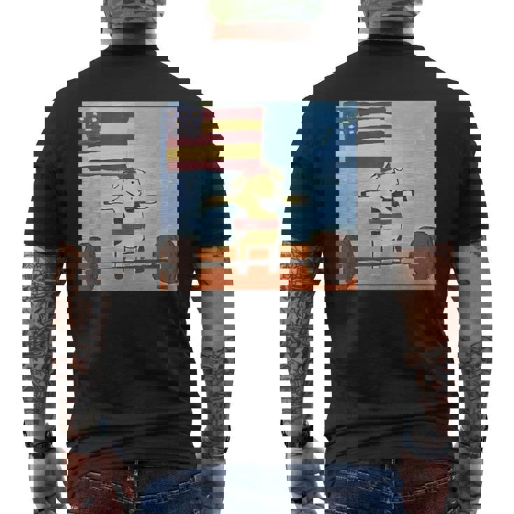 赤身ビーフ パティ赤身ビーフティー デッドリフティングビーフ メンズTシャツ バックプリント