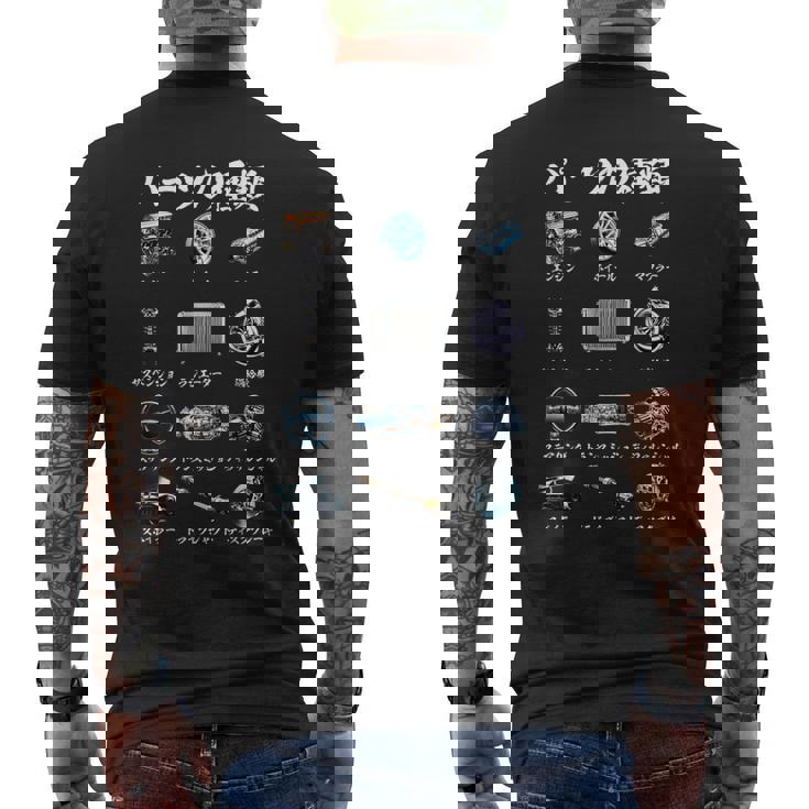 車 面白いtシャツ パーツの種類 自動車 おもしろ ネタ 文字入り 大人 メンズ おもしろグッズ 車いじり メンズTシャツ バックプリント