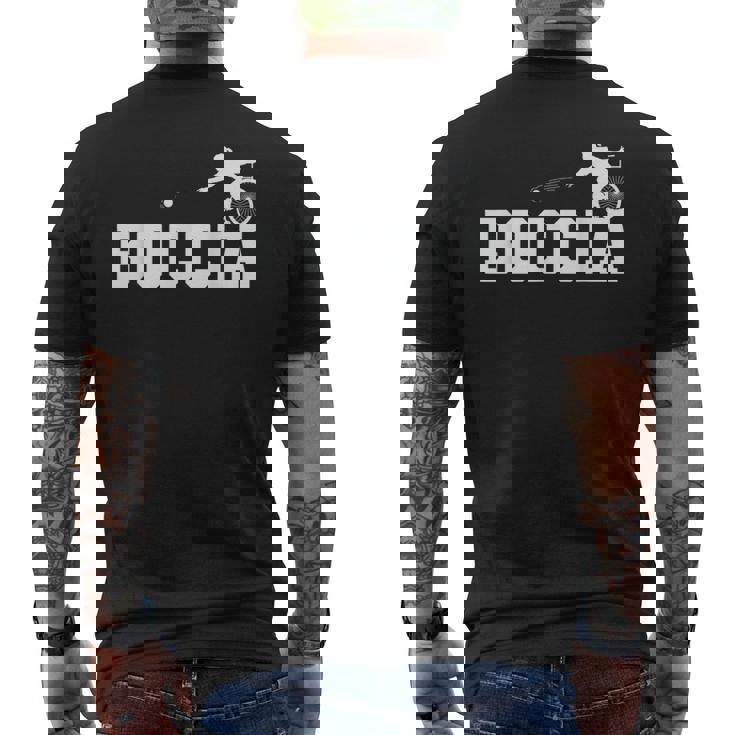 車椅子のボッチャ メンズTシャツ バックプリント