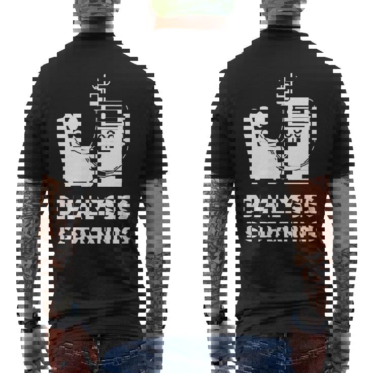 透析tシャツ 透析患者用 透析は排水 メンズTシャツ バックプリント