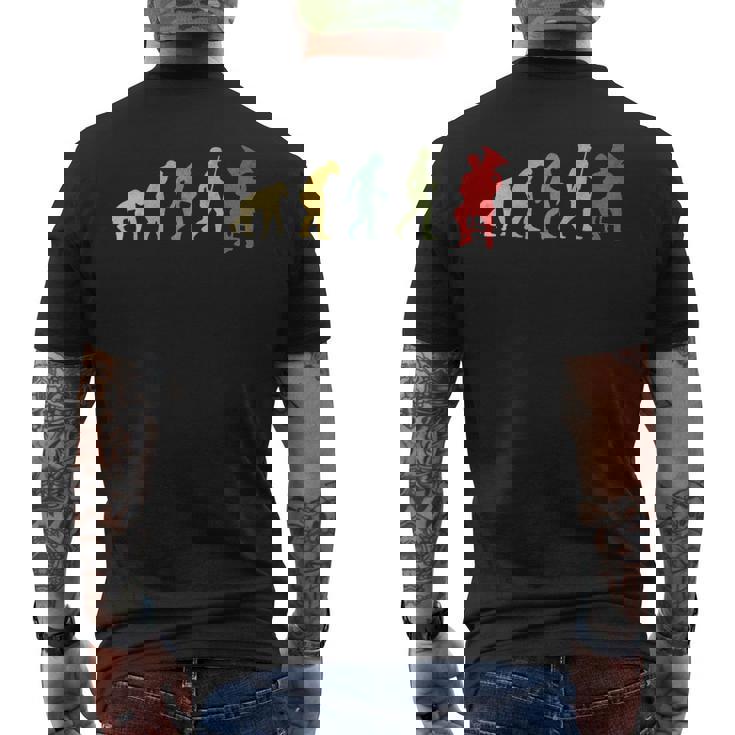 進化チューバ演奏 メンズTシャツ バックプリント