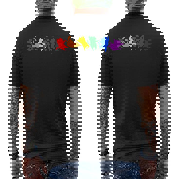 遊び好きなレインボーキャット Lgbtq プライド 楽しい メンズTシャツ バックプリント