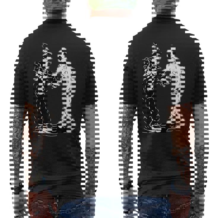 道化師のココと幽霊の踊り メンズTシャツ バックプリント