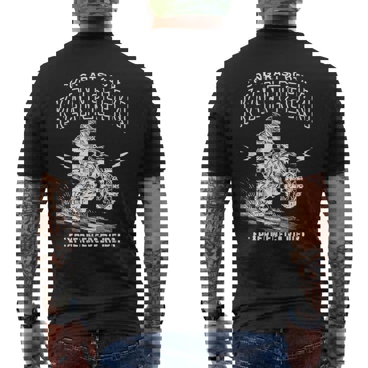 還暦祝い バイク好きな60歳の記念 お祝い オフロード、モトクロスバイク メンズTシャツ バックプリント