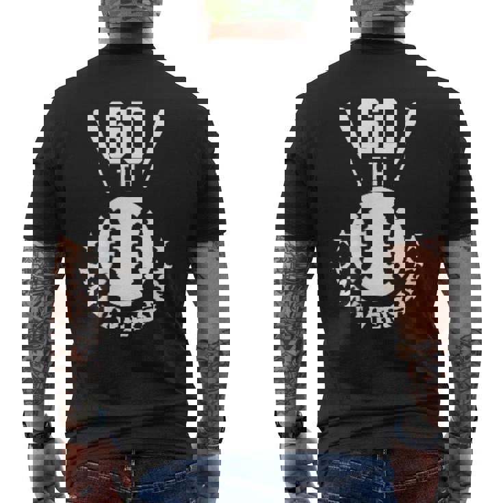 還暦祝い＆野球ファン向けプレゼント ワンポイント ゼッケン60 かっこいい【両面プリント】 メンズTシャツ バックプリント