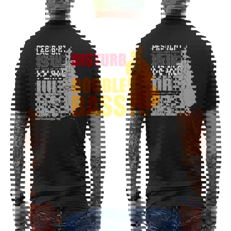 邪魔しないでください私はコントラバス奏者です メンズTシャツ バックプリント