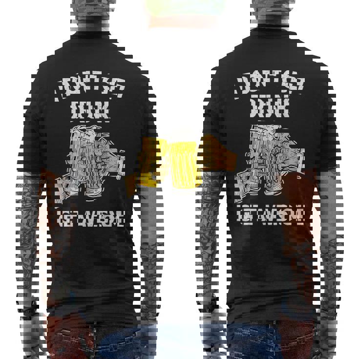 酔わないで最高になる-面白いアルコール メンズTシャツ バックプリント