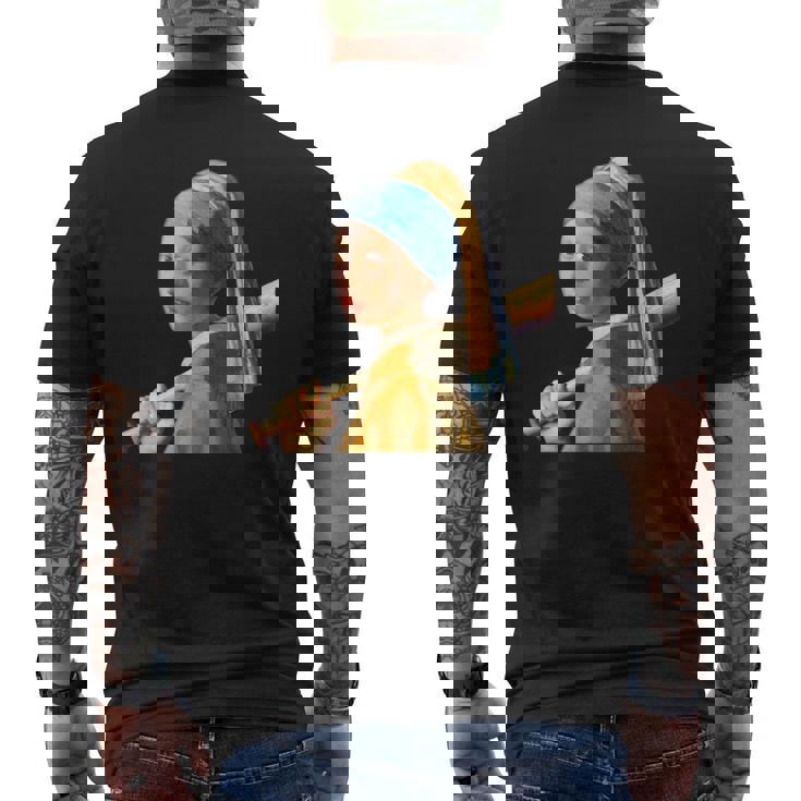 野球 面白いtシャツ フェルメール ベースボール おもしろ 服 ネタ メンズ 野球部 おもしろグッズ 子供 メンズTシャツ バックプリント