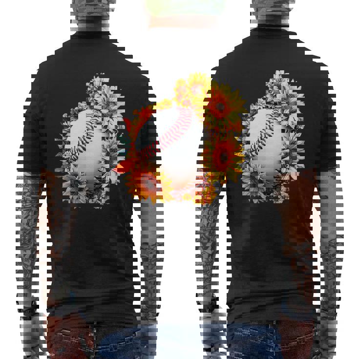 野球 面白いtシャツ ベースボール おもしろ ひまわり 花柄 服 ネタ メンズ 野球部 おもしろグッズ 子供 メンズTシャツ バックプリント