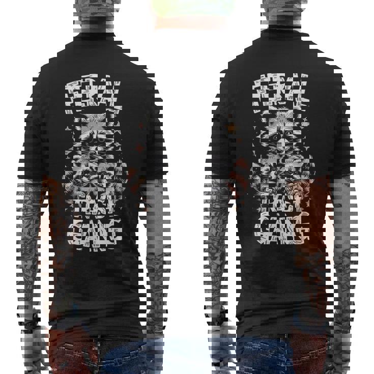 野良ゴミ・ギャング、アライグマ・ファミリーで楽しむ メンズTシャツ バックプリント