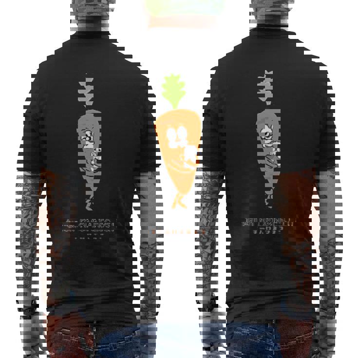 野菜 キャラクター 豊作 ロマネスコ にんじん 畑 メンズTシャツ バックプリント