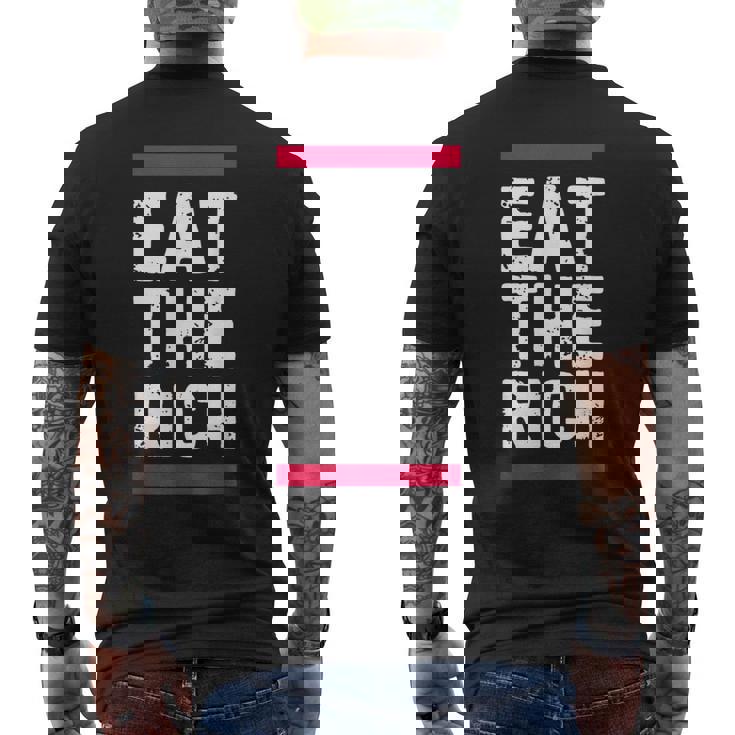 金持ちを食べろ メンズTシャツ バックプリント