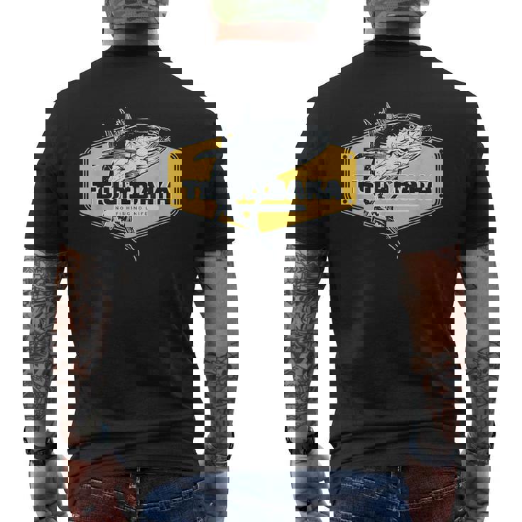 釣りバカ 釣り 魚好き 釣りおじさん 釣りガール 釣りボーイ 釣り好き かっこいい おしゃれ おもしろ イラスト メンズTシャツ バックプリント