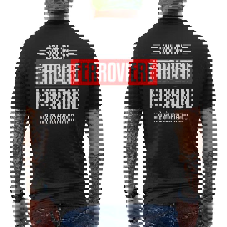 鉄道退職の引用 メンズTシャツ バックプリント