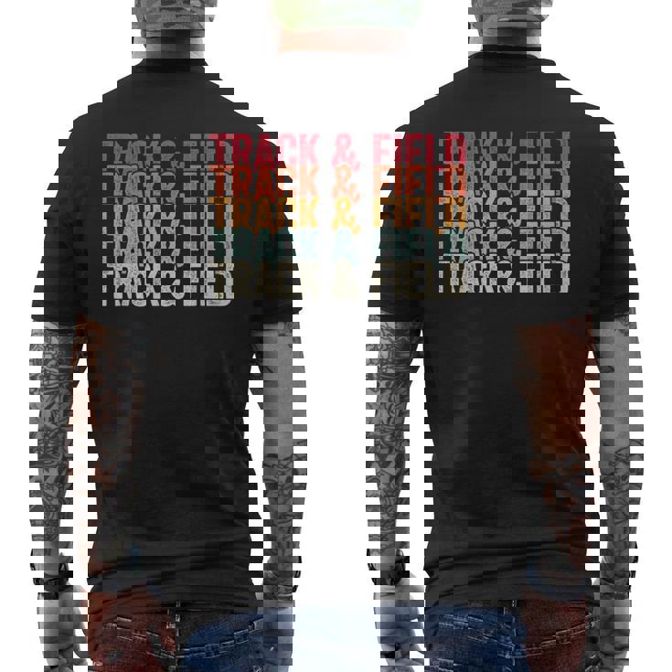 陸上競技 陸上競技 レトロ 男性用 メンズTシャツ バックプリント