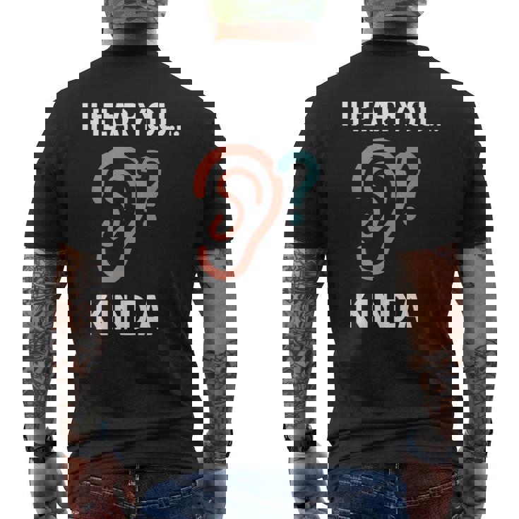 難聴啓発聴覚障害者文化asl学生cochlear メンズTシャツ バックプリント