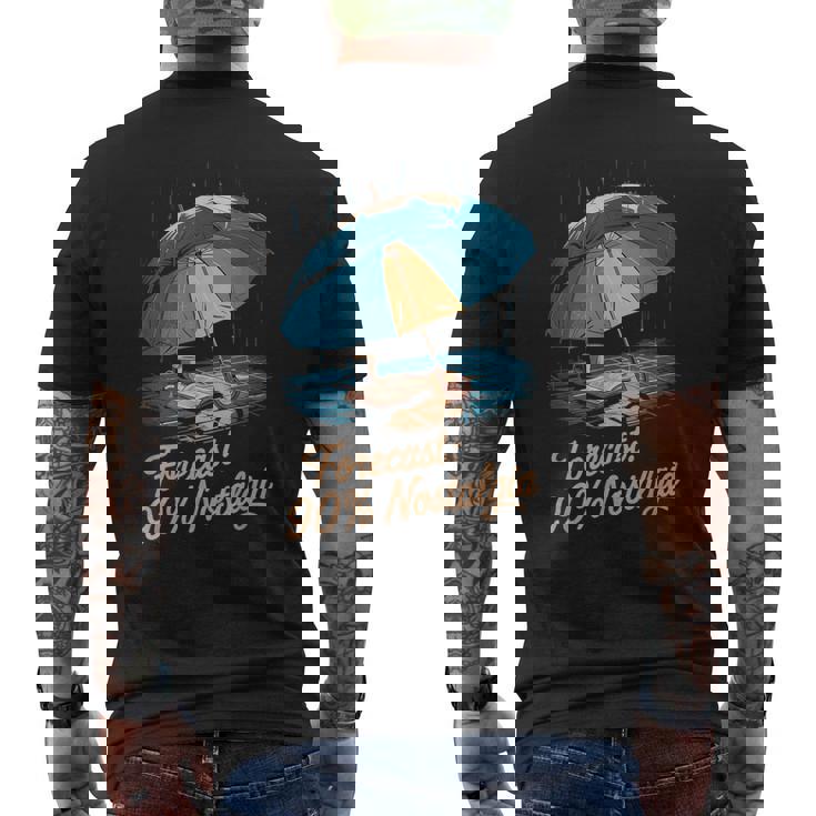 雨の日のノスタルジア 心地よい美学 傘と気分 メンズTシャツ バックプリント