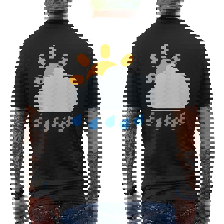 雨雲の向こうの太陽 メンズTシャツ バックプリント