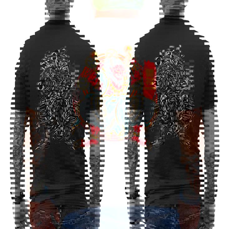 雷神 雷神 古代日本神話 神々 メンズTシャツ バックプリント