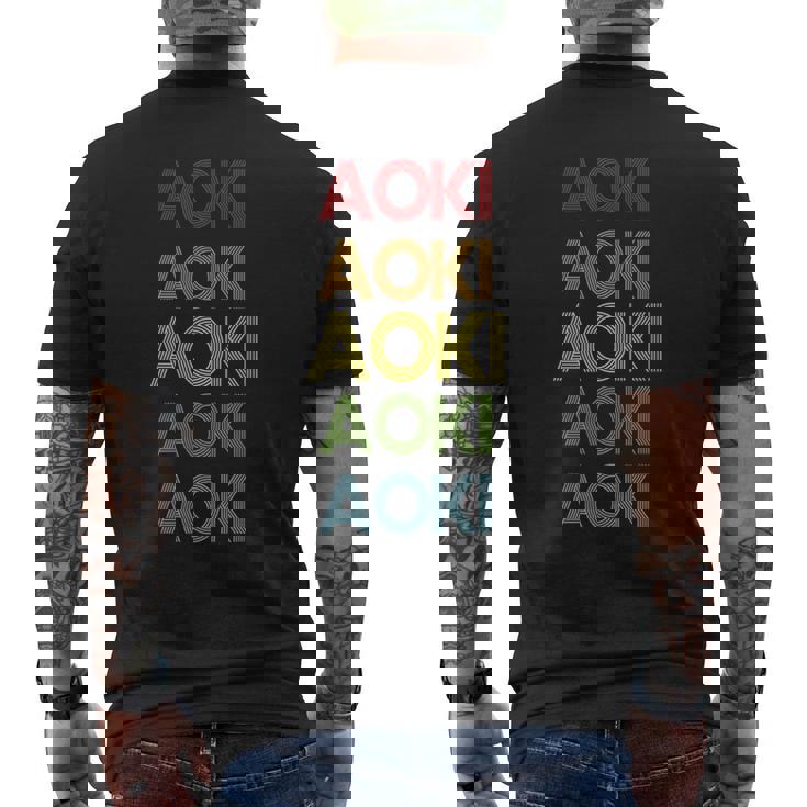 青木 名前 メンズTシャツ バックプリント