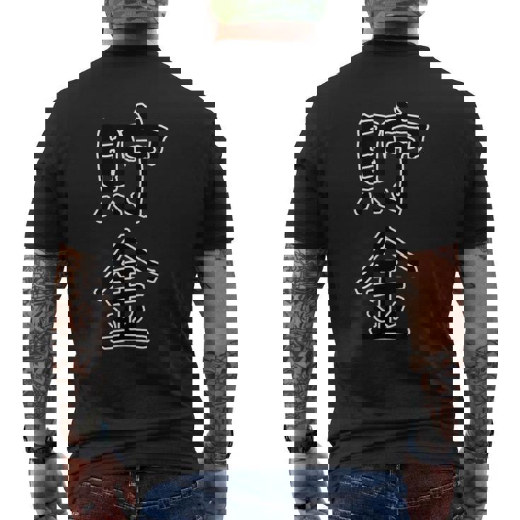 面白い ギフト 文字入り 「貯金」おもしろギャグ-ジョーク 漢字 貯金 メンズTシャツ バックプリント