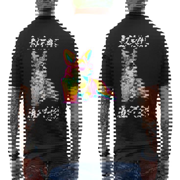 面白いtシャツ コーギー イヌ わんこ メンズ 犬好き グッズ おもしろ 面白い 服 ネタ わんこ 長袖tシャツ メンズTシャツ バックプリント